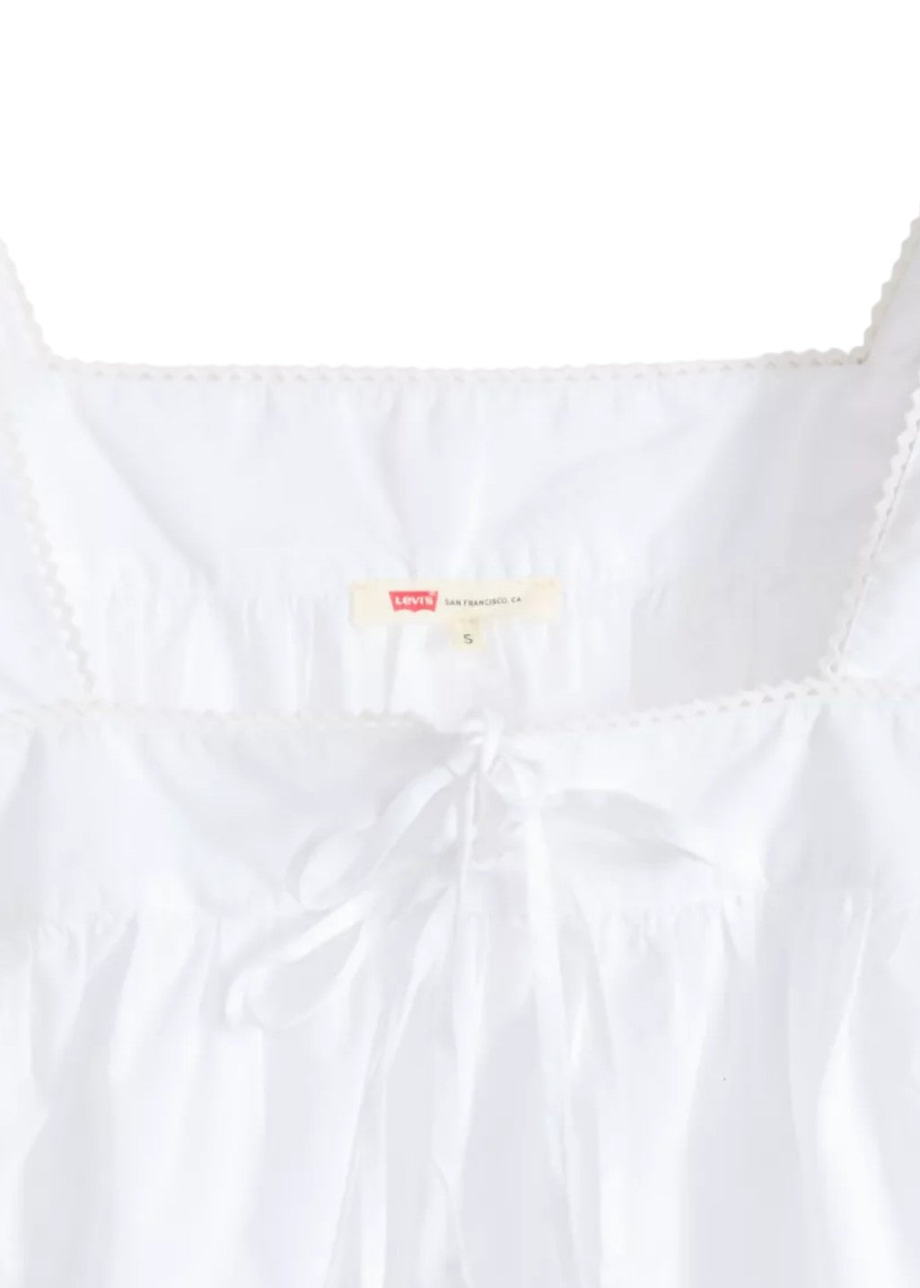 Levi's - Darling SS Cutwork Blouse - Bright White - Hardpressed Print Studio Inc.