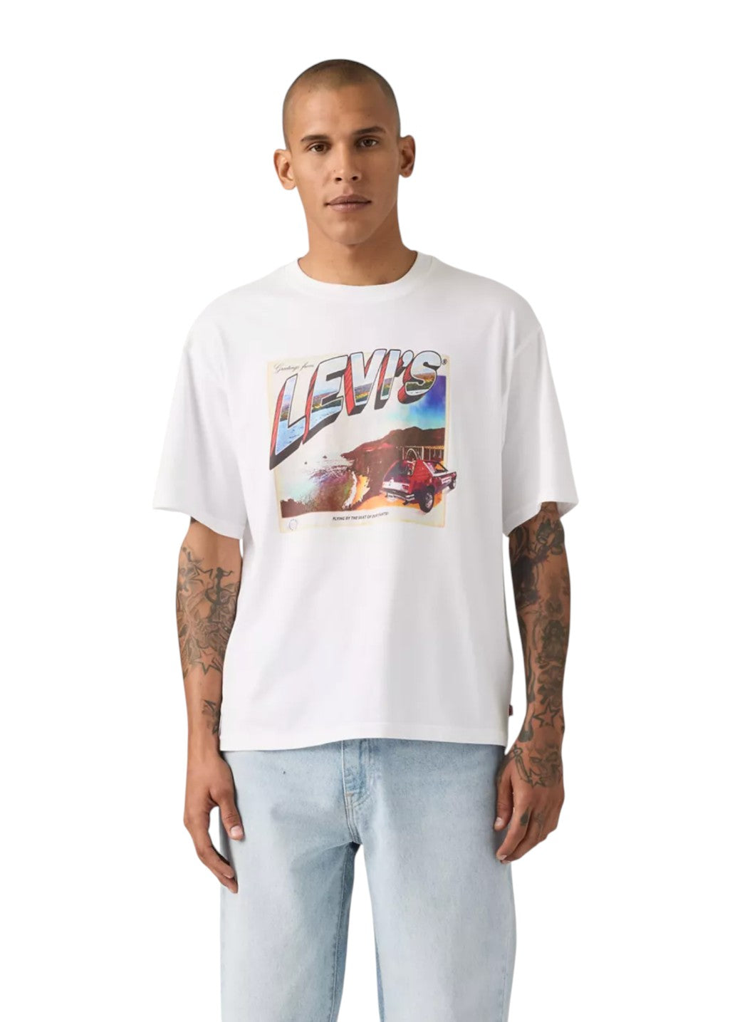 Levi's - GR Boxy Tee Levi's Postcard - White Plus - Hardpressed Print Studio Inc.