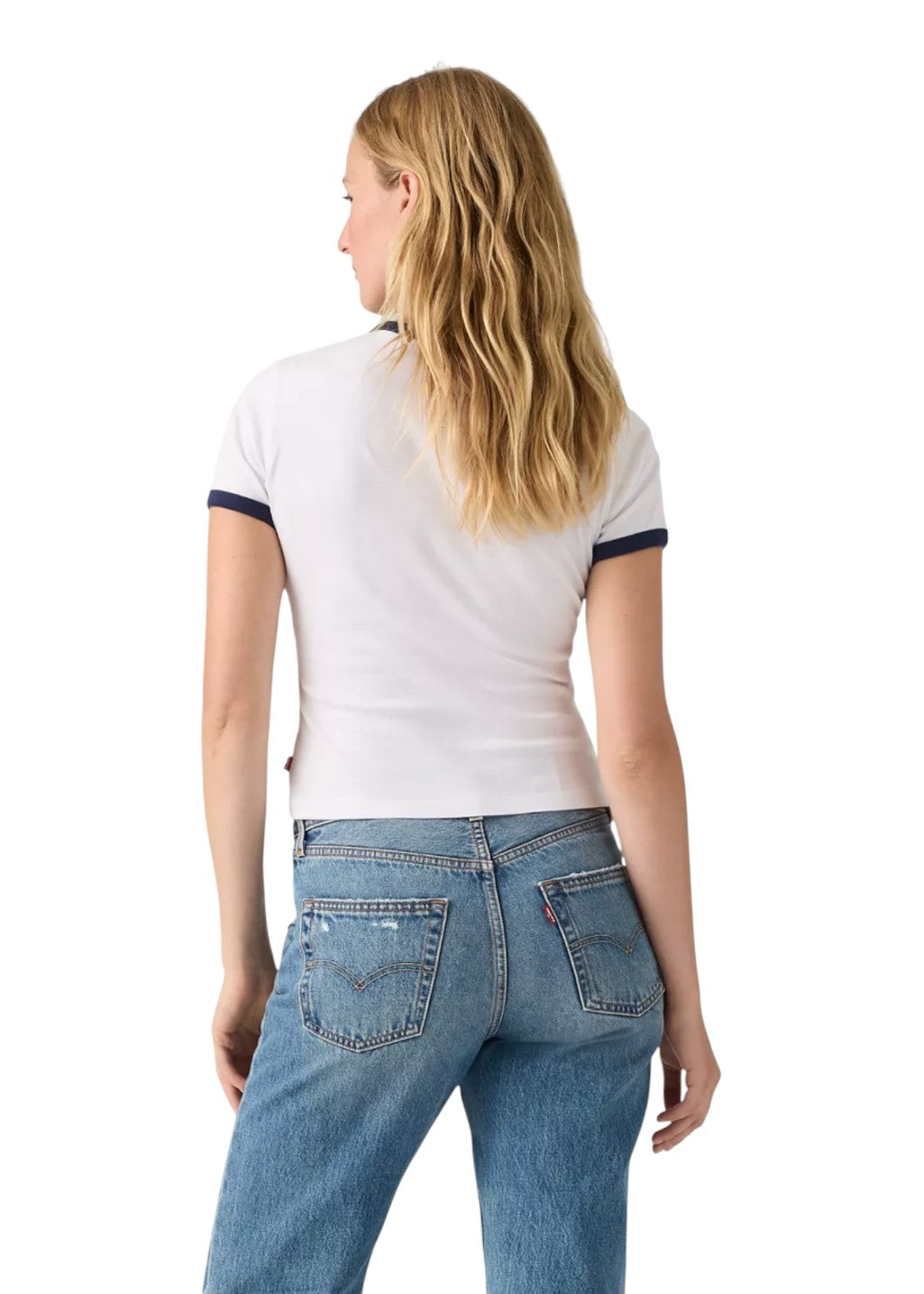 Levi's - Graphic Ringer Rickie Fresh Berries - Bright White\Peacoat