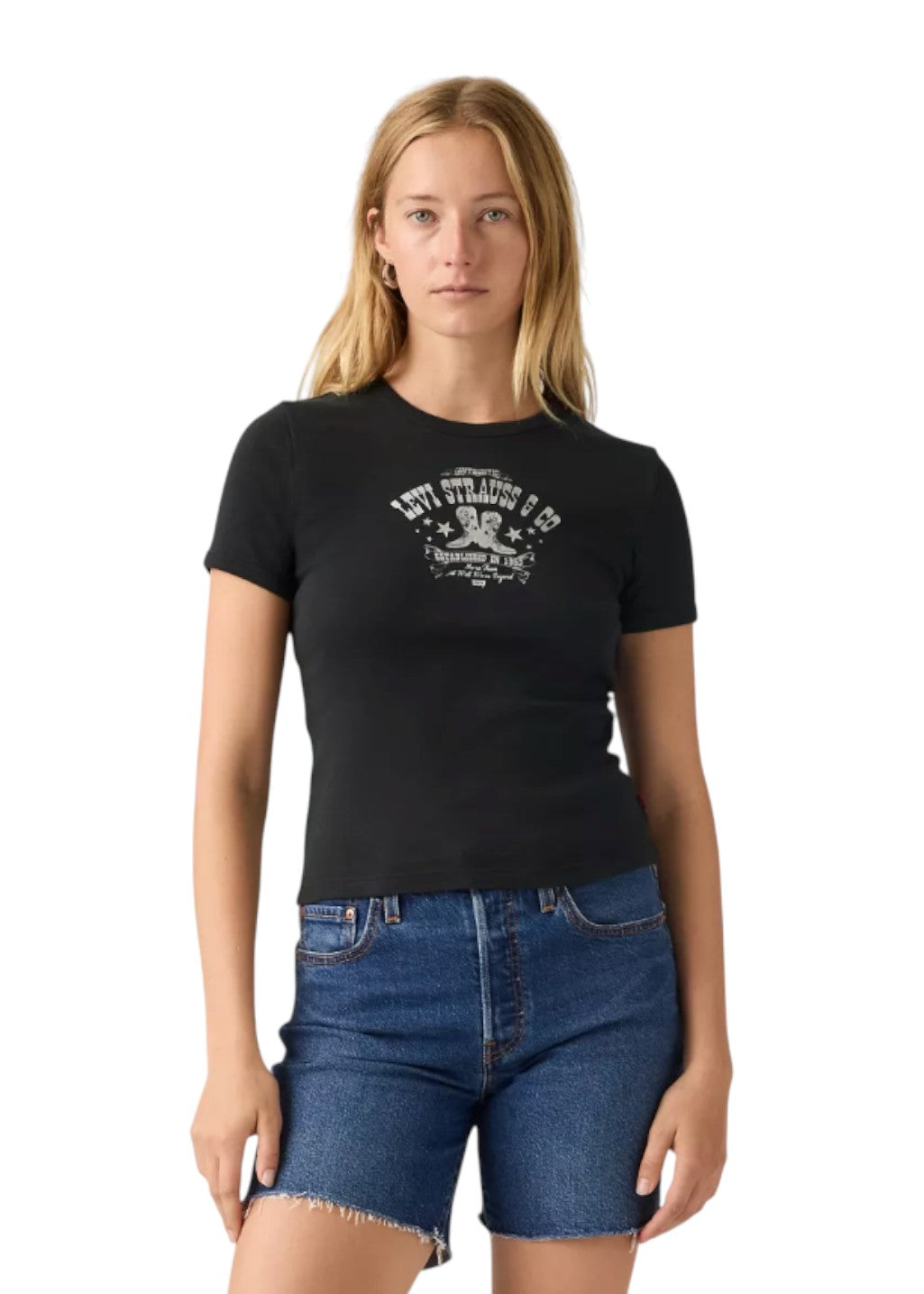 Levi's - Graphic Ringer Rickie Metallic Boot Post - Anthracite