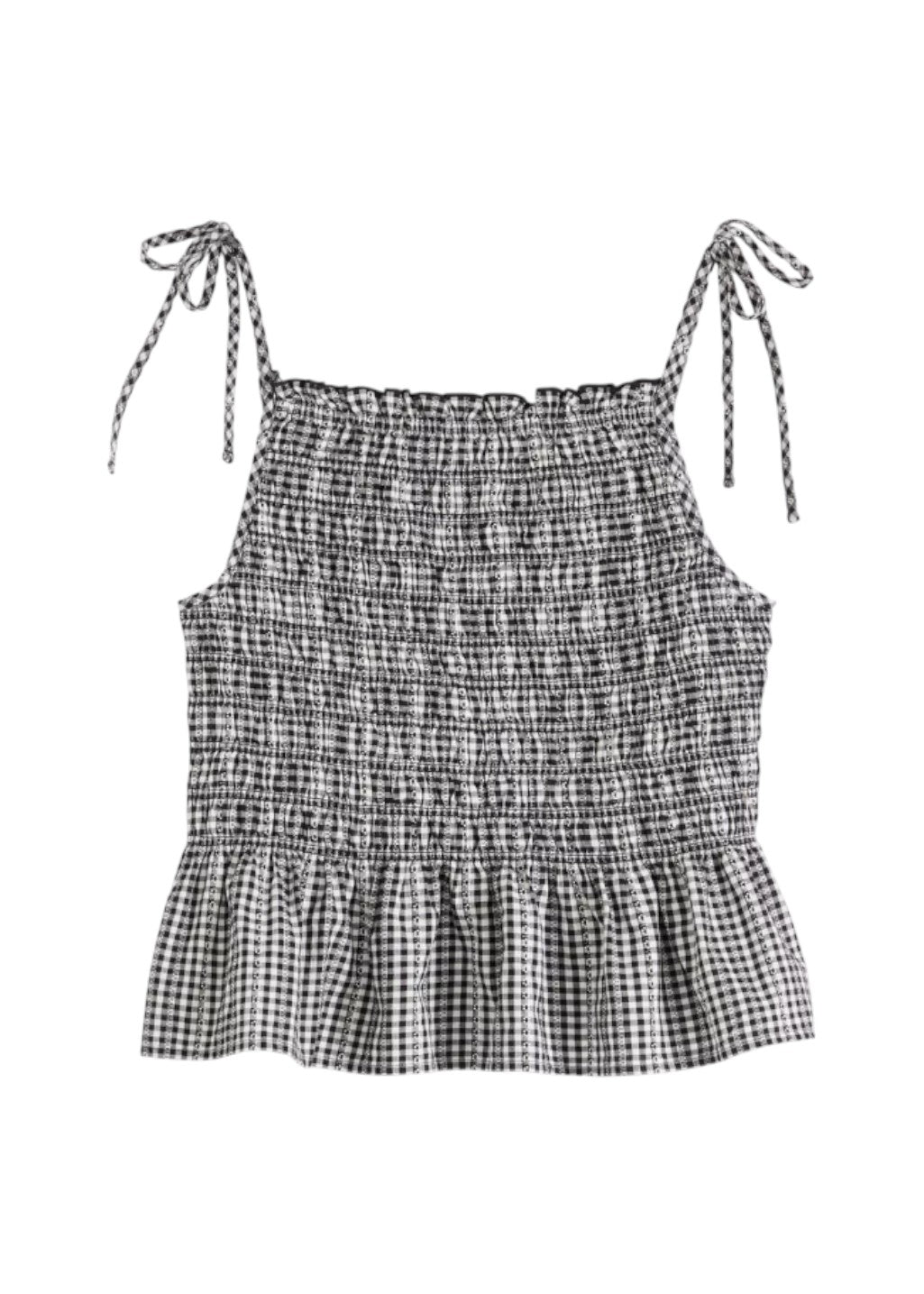Levi's - Monaco SL Blouse - Springtime Dobby Gingham Black and White - Hardpressed Print Studio Inc.