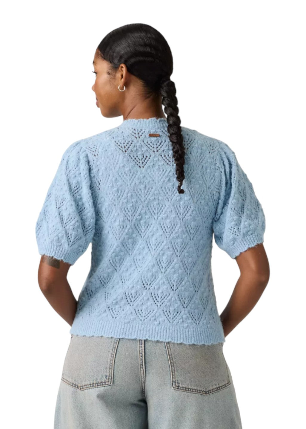 Levi's - Pauline Pointelle SS Cardigan - Glacier Lake - Hardpressed Print Studio Inc.