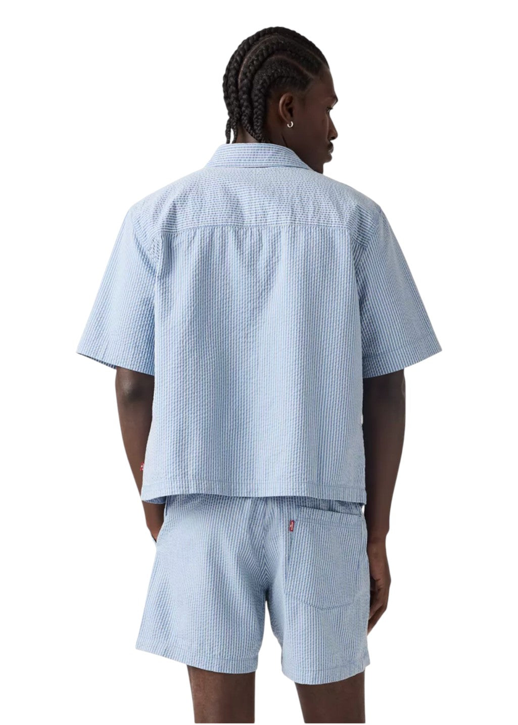 Levi's - SS Mechanic Boxy Shirt - Stavros Stripe Quiet Harbor - Hardpressed Print Studio Inc.