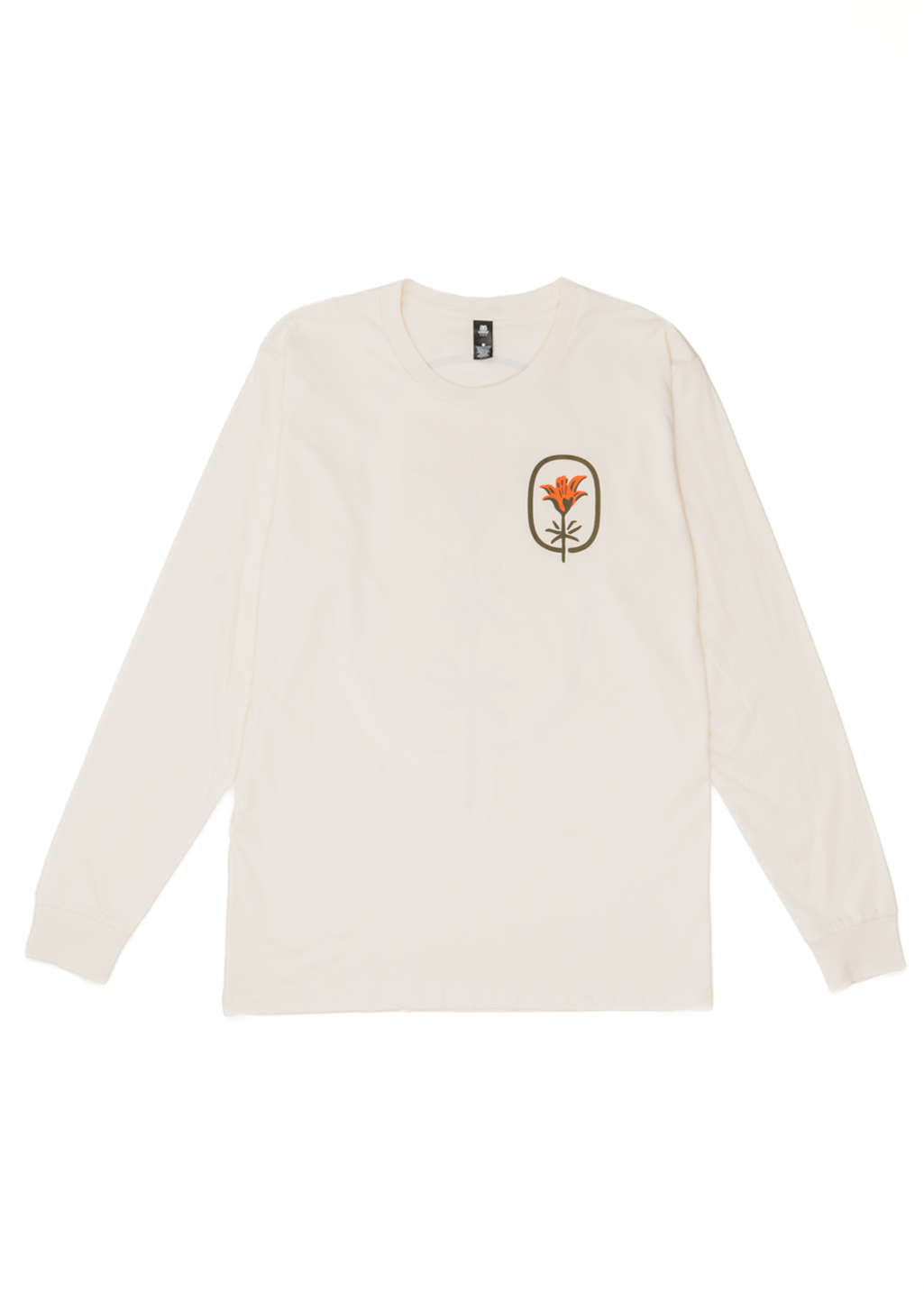 Lone Lily Long Sleeve | Natural | Unisex - Hardpressed Print Studio Inc.