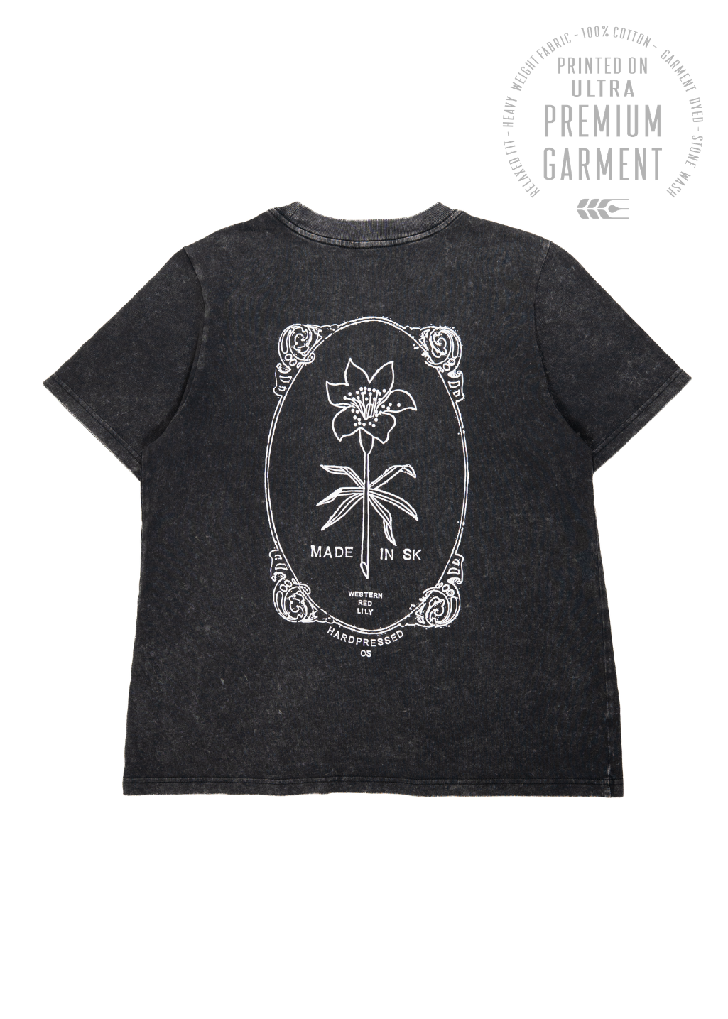 Memento Lily Tee | Black Stone | Ladies