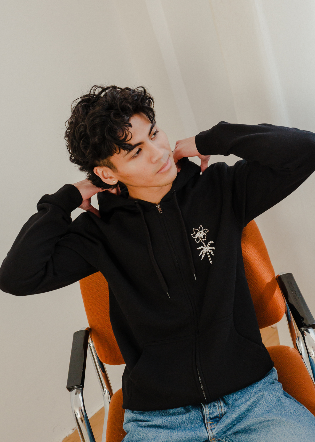 Memento Lily Zip-up Sweater | Black | Unisex