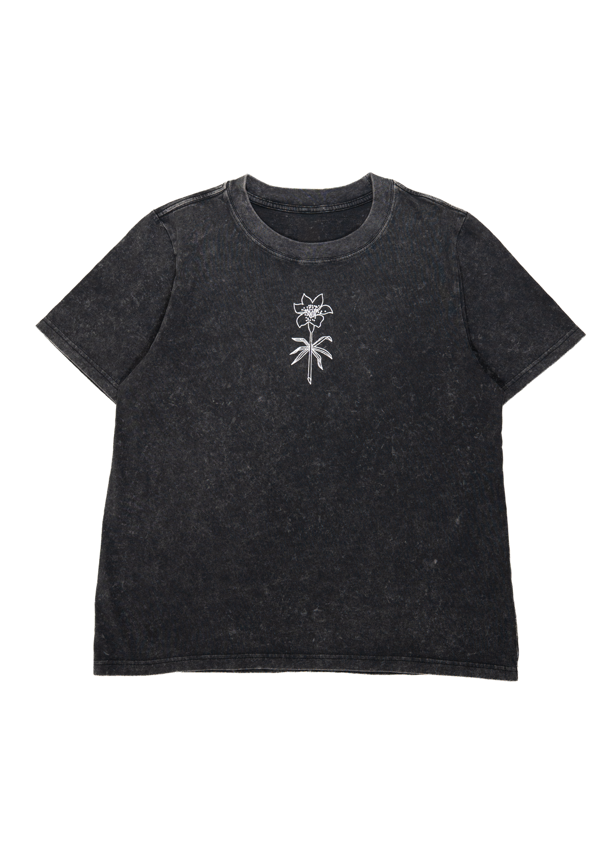 Memento Lily Tee | Black Stone | Ladies