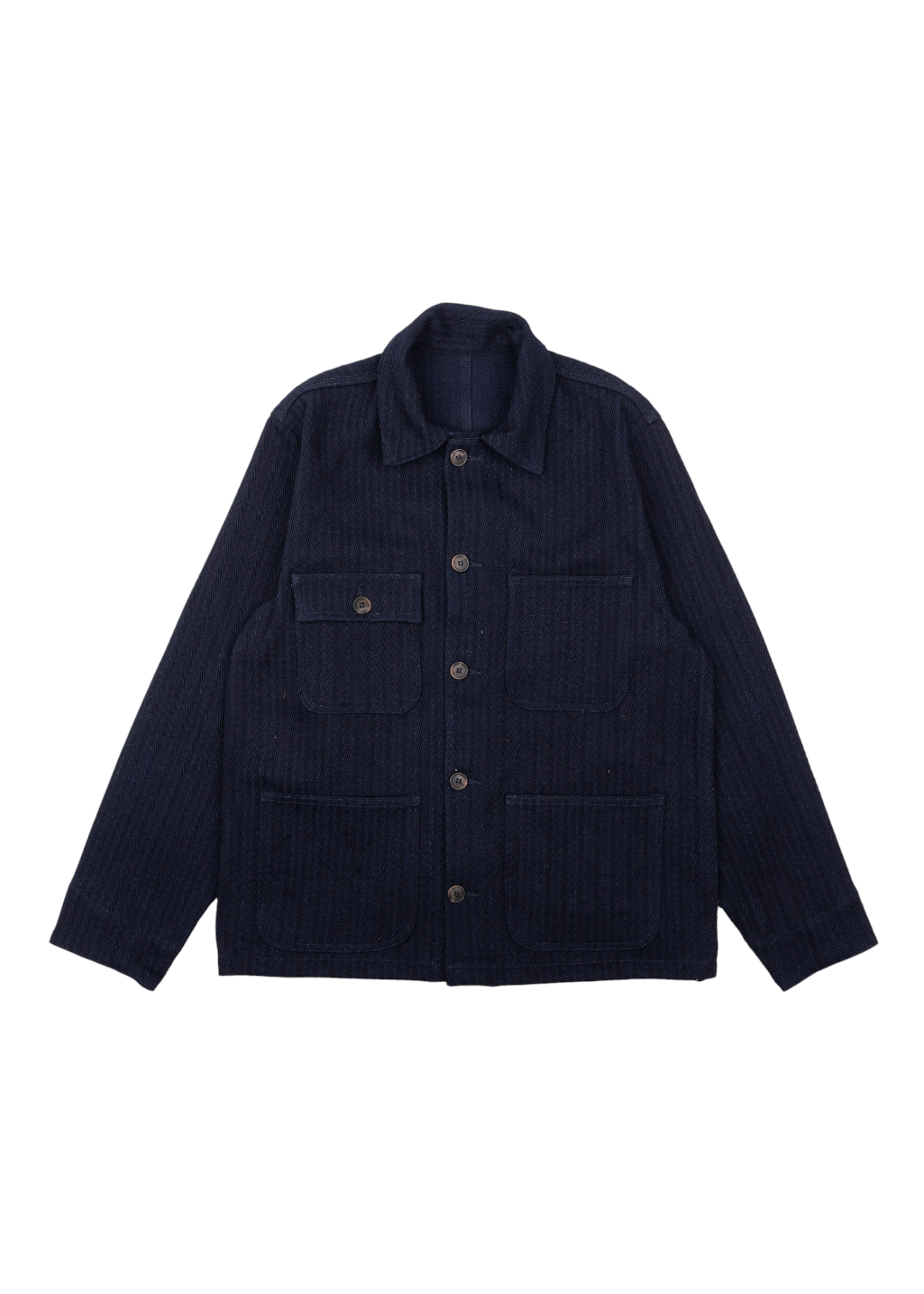 Naked & Famous Denim - Chore Coat - Indigo Sugiaya - Hardpressed Print Studio Inc.