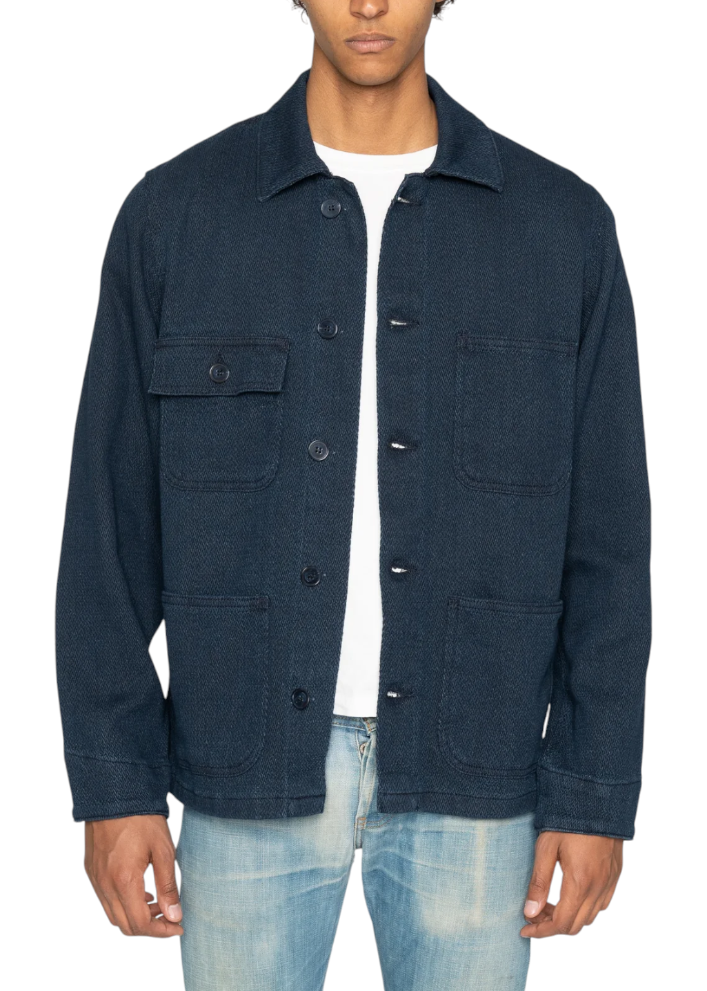 Naked & Famous Denim - Chore Coat - Yagasuri Denim