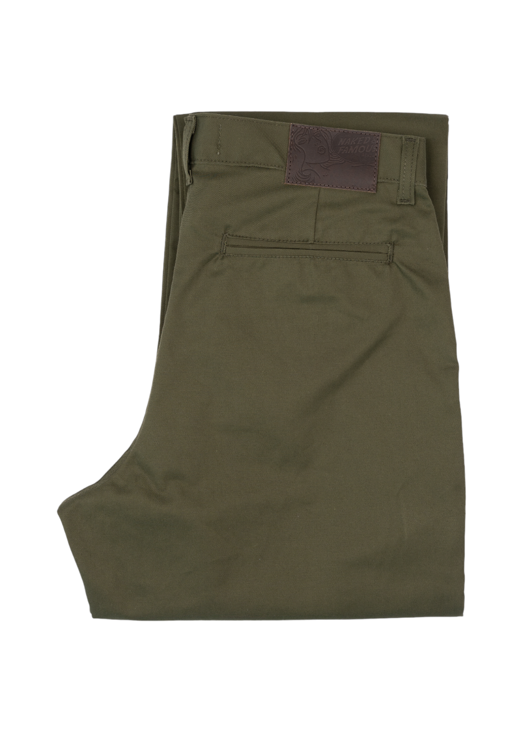 Naked & Famous Denim - Straight Chino - Khaki Green Stretch Twill