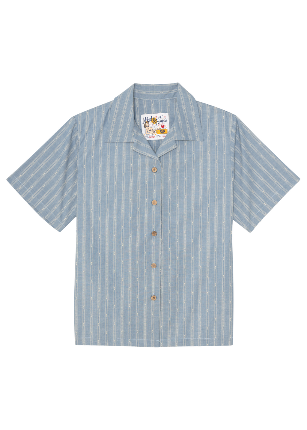 Denim camp top shirt
