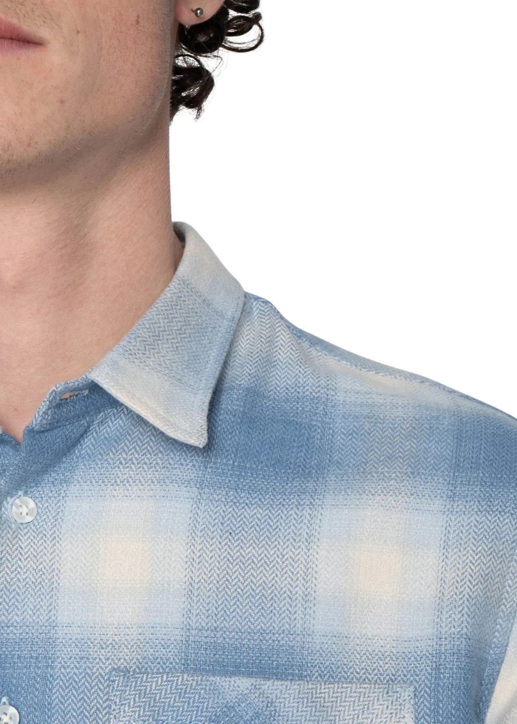 Naked & Famous Denim - True Shirt - Organic Supple Flannel - Faded Indigo