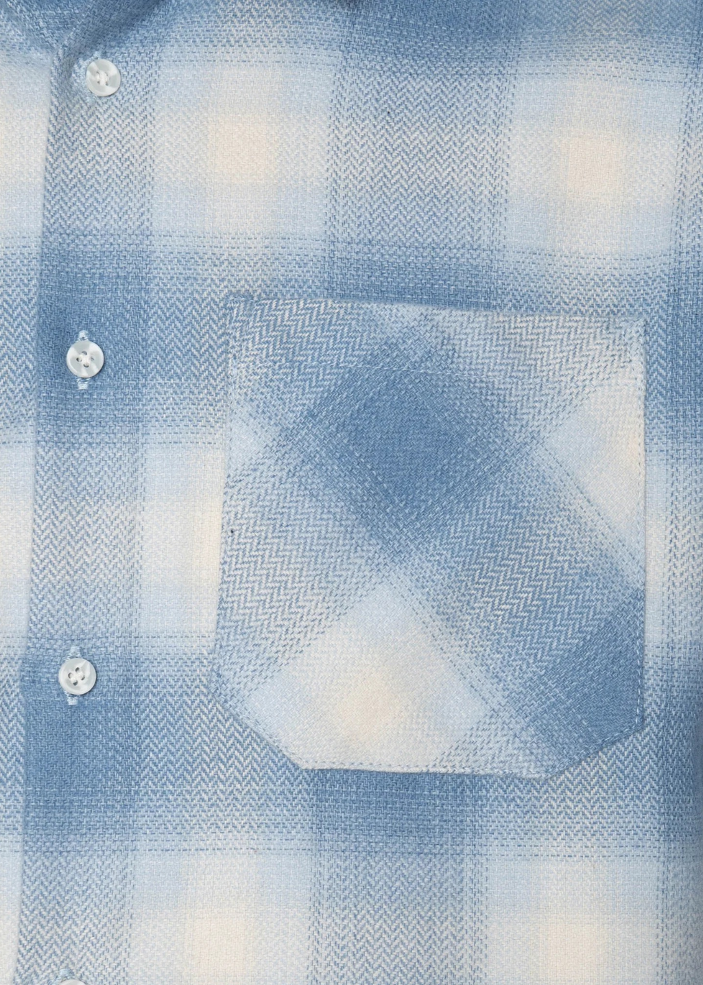 Naked & Famous Denim - True Shirt - Organic Supple Flannel - Faded Indigo