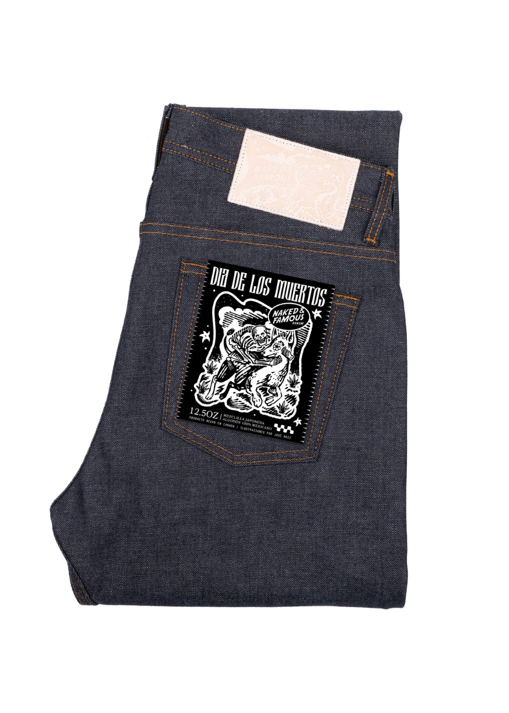 Naked & Famous Denim - Weird Guy - Dia De Los Muertos Selvedge
