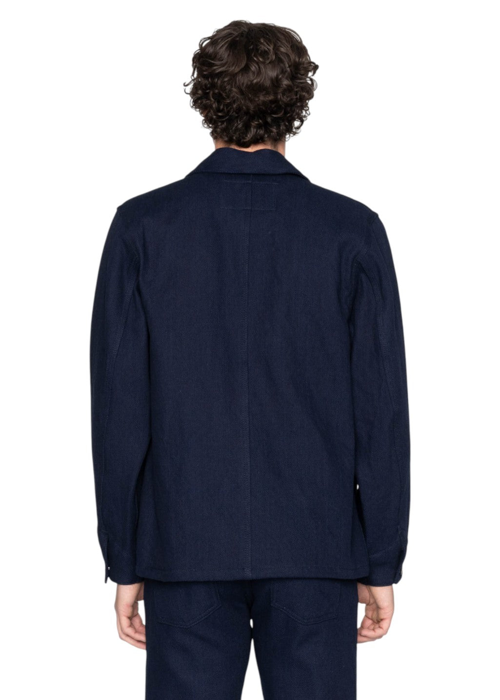 Naked & Famous Denim - Chore Coat - Maekake Dobby - Indigo - Hardpressed Print Studio Inc.