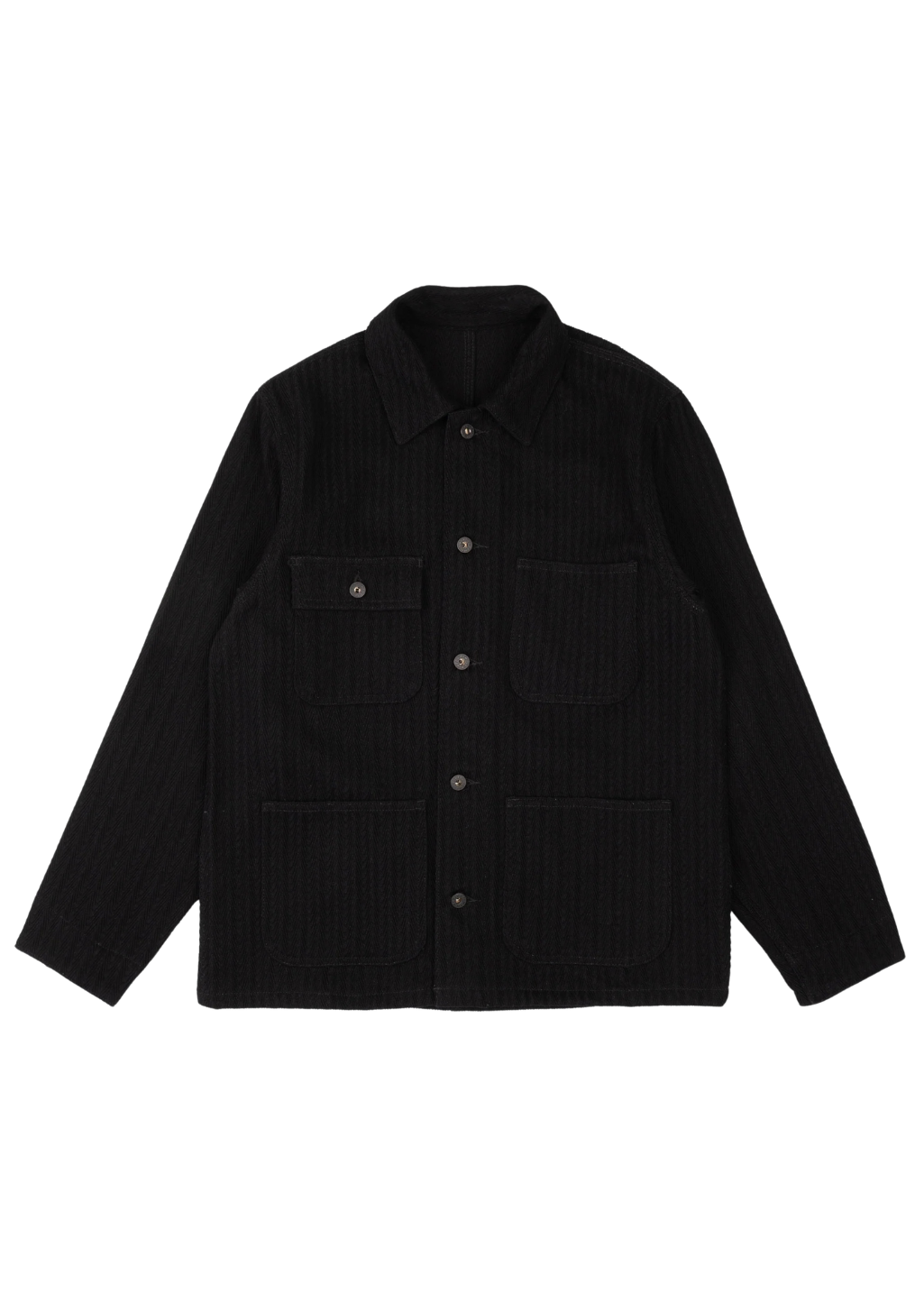 Naked & Famous Denim - Chore Coat - Black Sugiaya