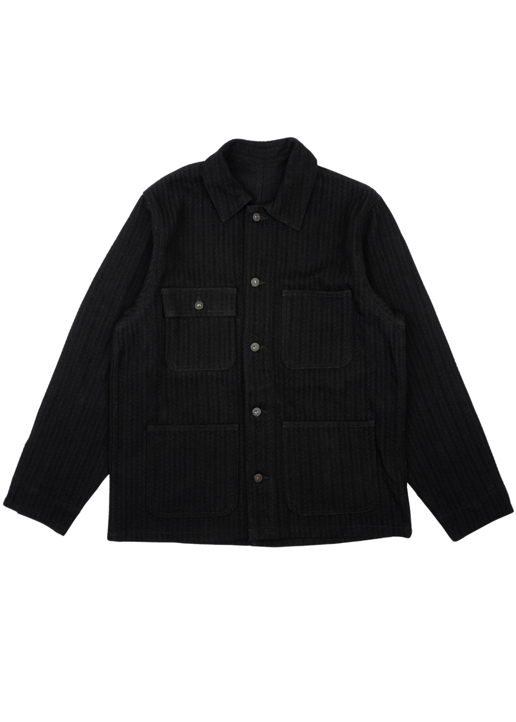 Naked & Famous Denim - Chore Coat - Black Sugiaya