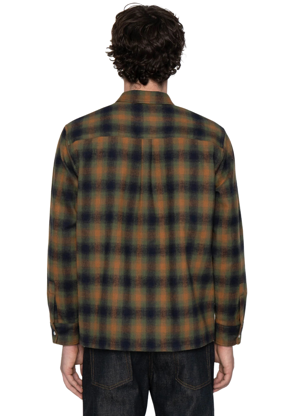 Naked & Famous Denim - True Shirt - Shaggy Flannel - Moss Green