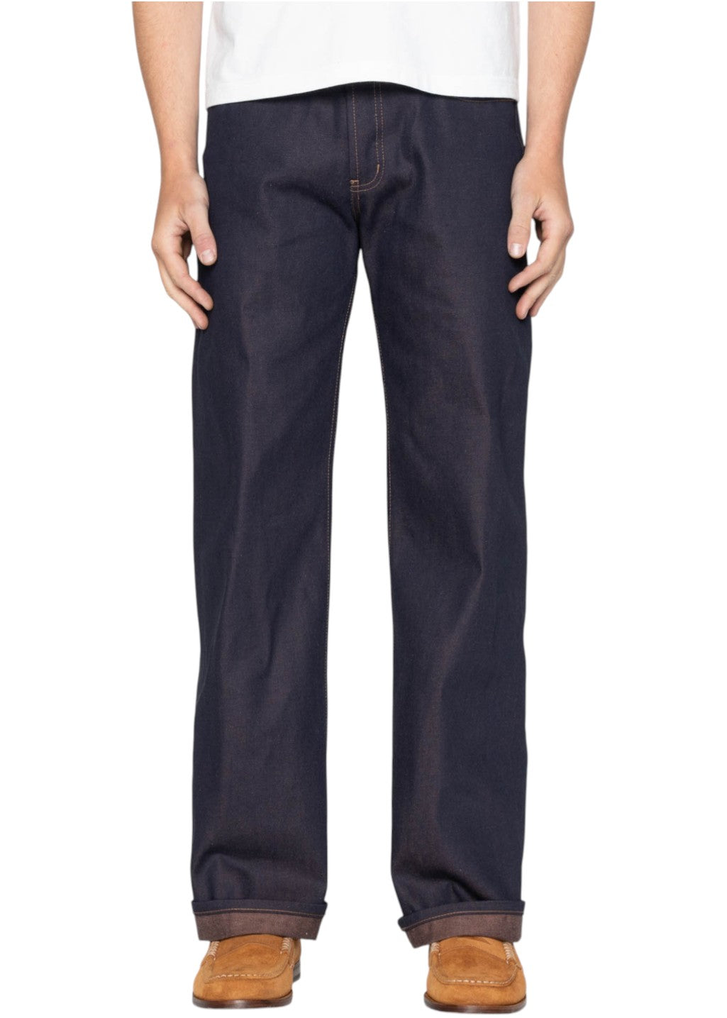 Naked & Famous Denim - Strong Guy - Chocolate Milk Selvedge - Indigo - Hardpressed Print Studio Inc.
