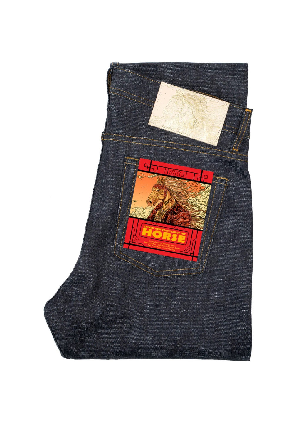 Naked & Famous Denim - Weird Guy - Chinese New Year - Year Of The Horse - Indigo - Hardpressed Print Studio Inc.