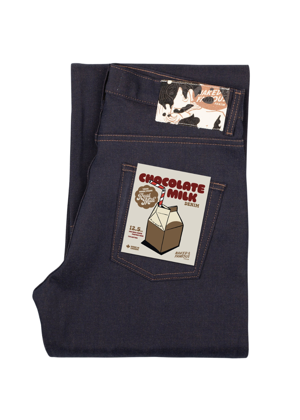 Naked & Famous Denim - Strong Guy - Chocolate Milk Selvedge - Indigo - Hardpressed Print Studio Inc.