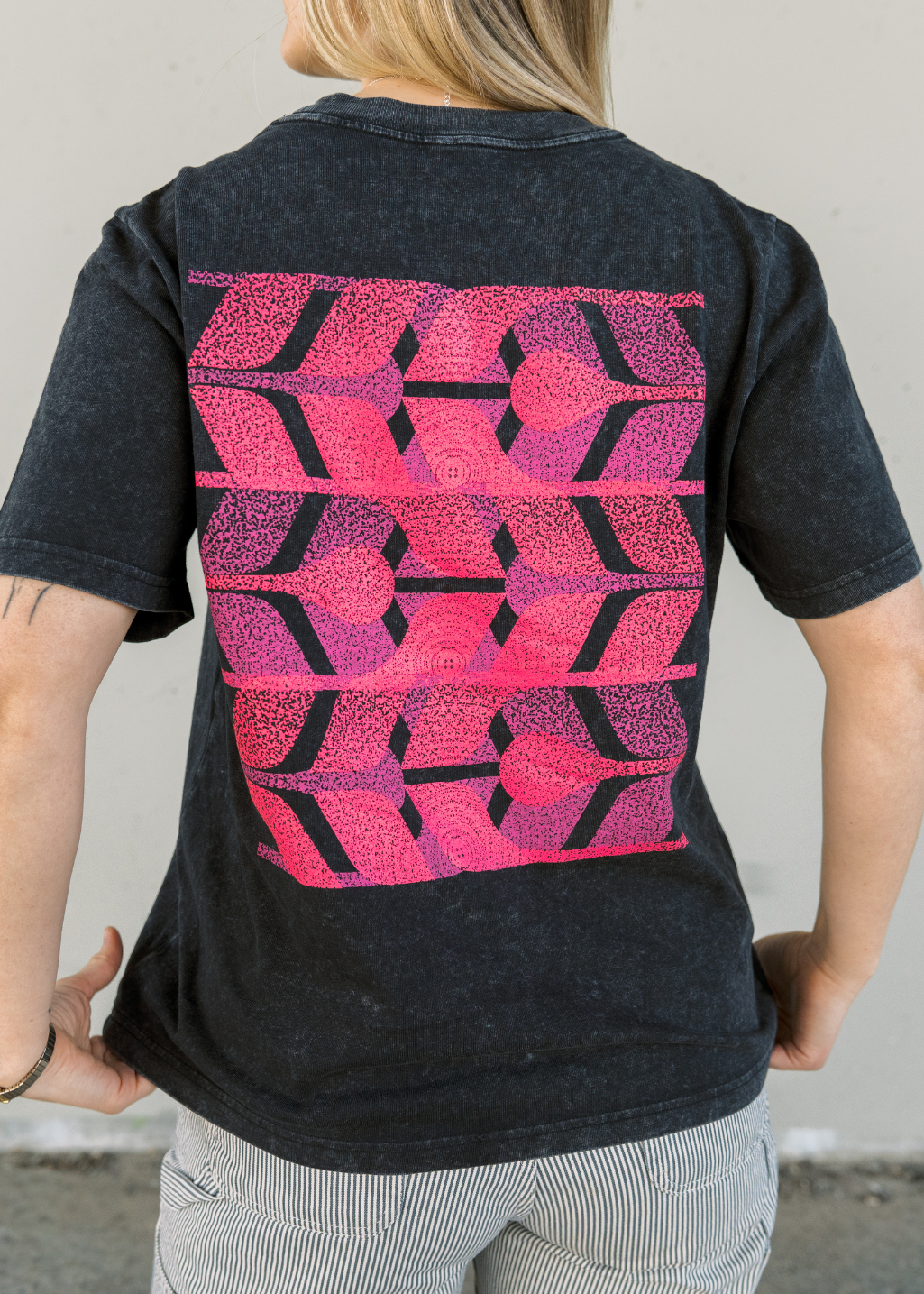 Neon Harvest Tee | Black Stone | Ladies - Hardpressed Print Studio Inc.