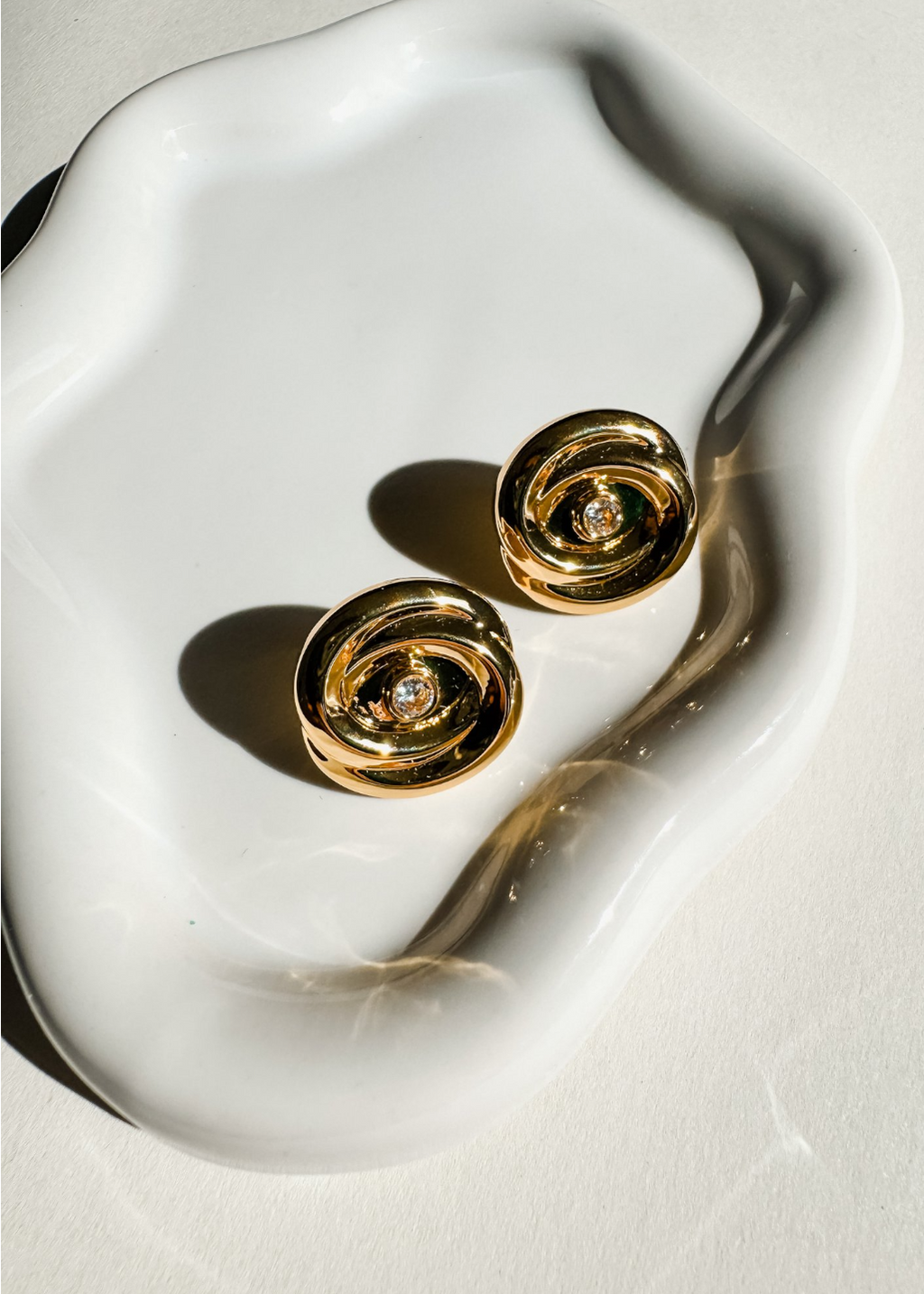 Oneiro Designs - Eternal Earrings - Gold | Hardpressed Print Studio Inc.