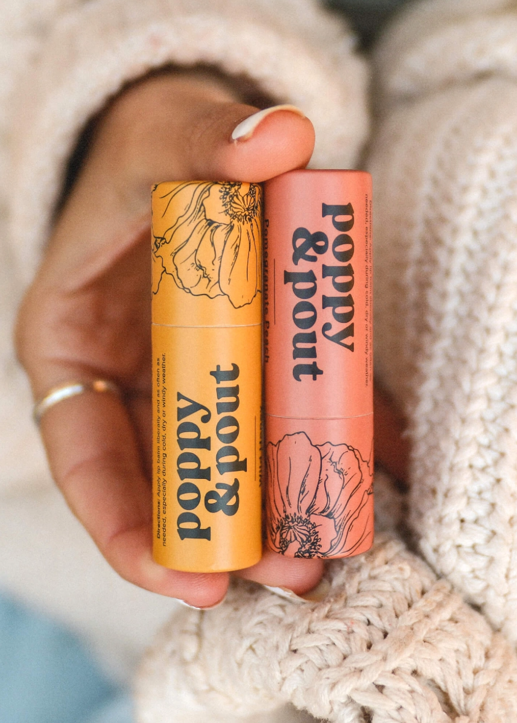 Poppy & Pout - Pomegranate Peach Lip Balm