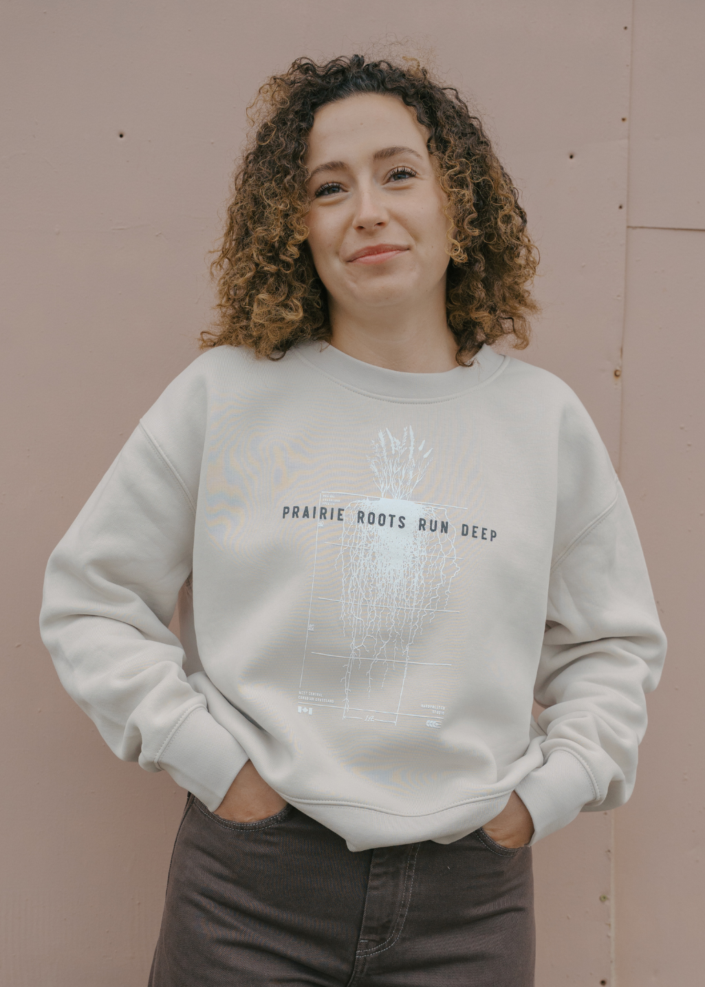 Prairie Roots Crewneck | White Sand | Ladies