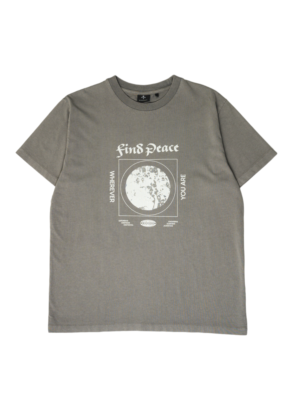 THRILLS - Find Peace Merch Fit Tee - Washed Grey
