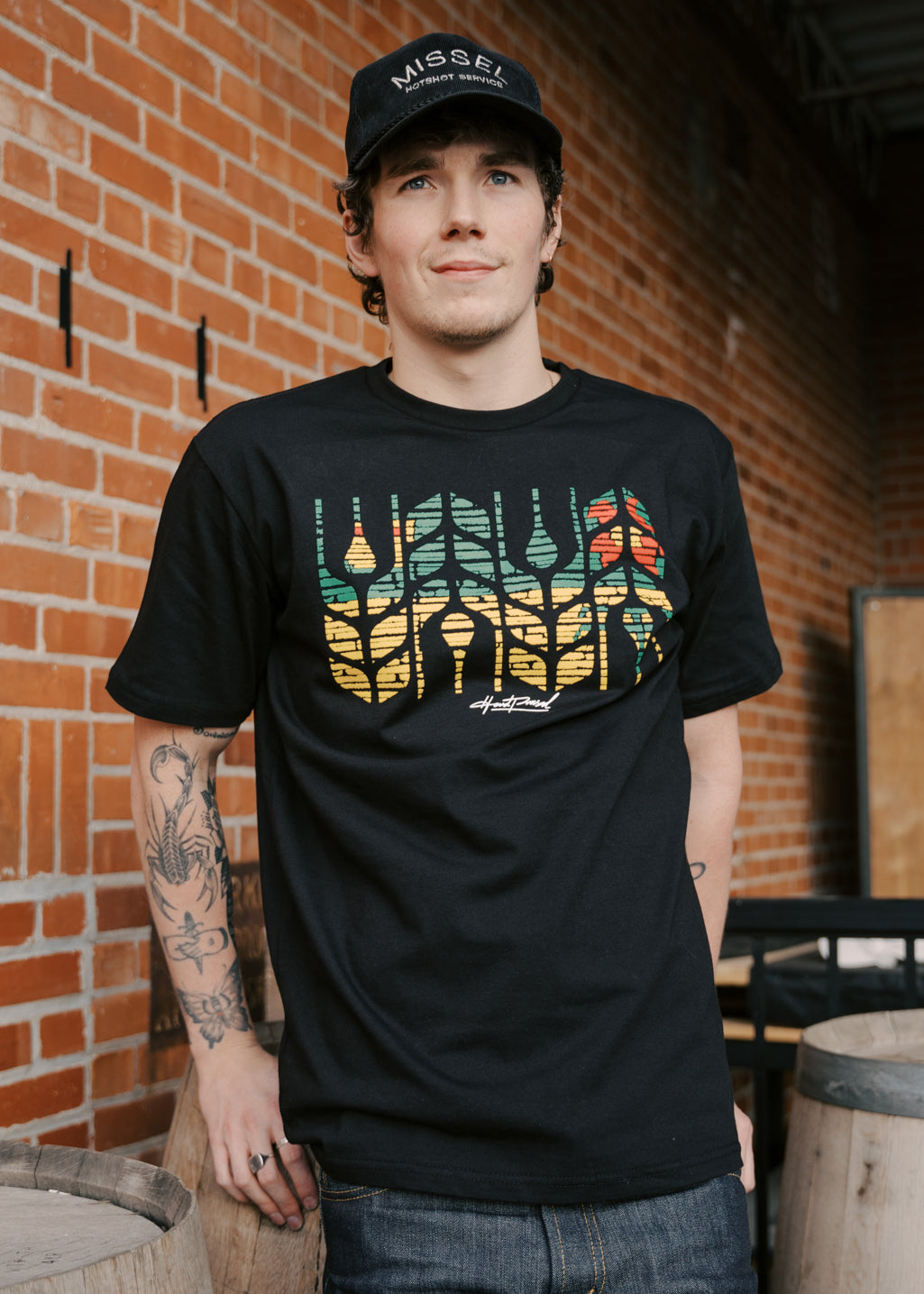 Provincial Grain Flag Tee | Black | Unisex | Hardpressed