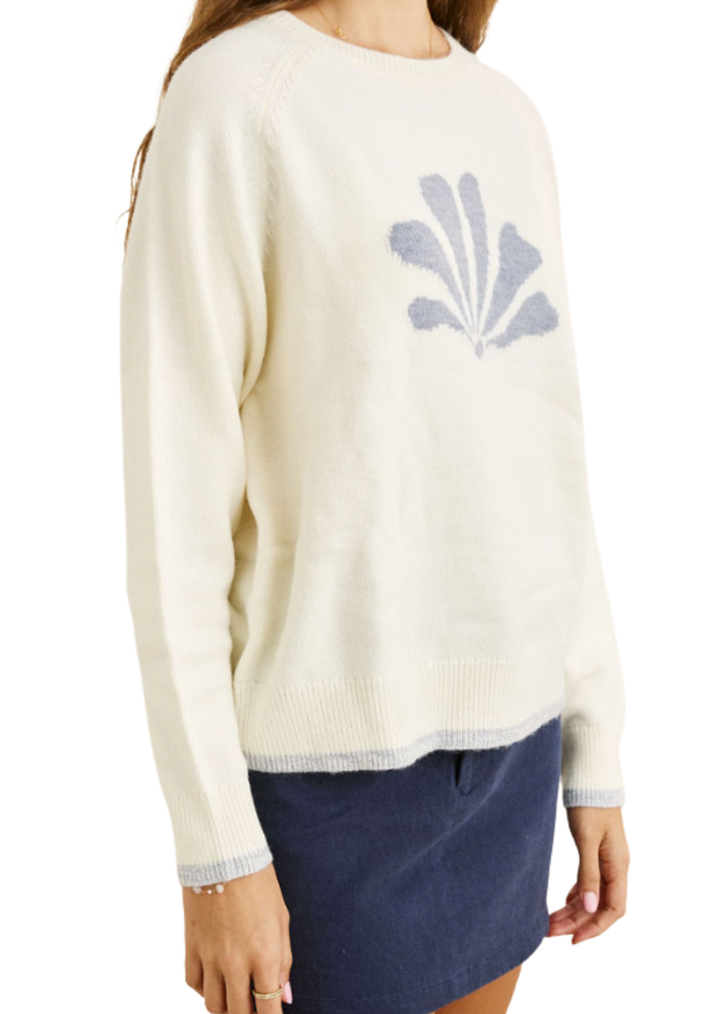 Rhythm - Bayside Crewneck Knit - Vintage White