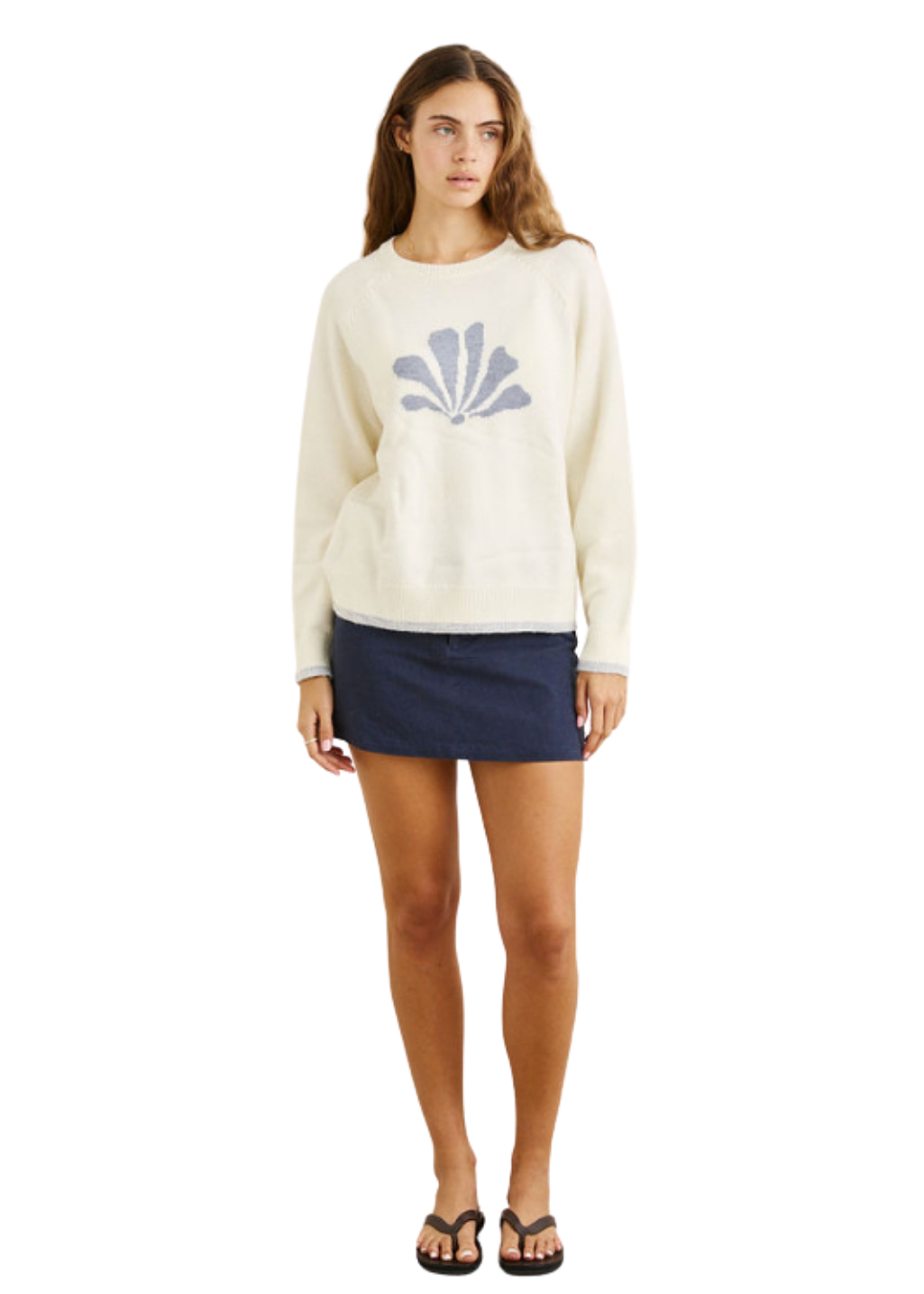 Rhythm - Bayside Crewneck Knit - Vintage White