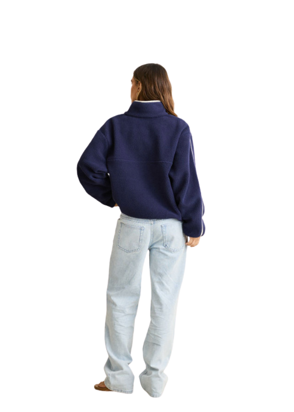 Rhythm - Camp Half Zip Sherpa Pullover - Ocean