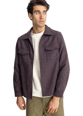 Rhythm - Check Overshirt - Plum