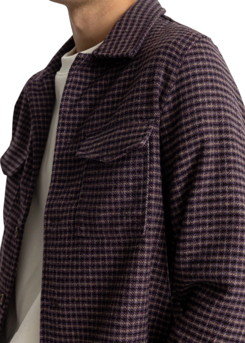 Rhythm - Check Overshirt - Plum