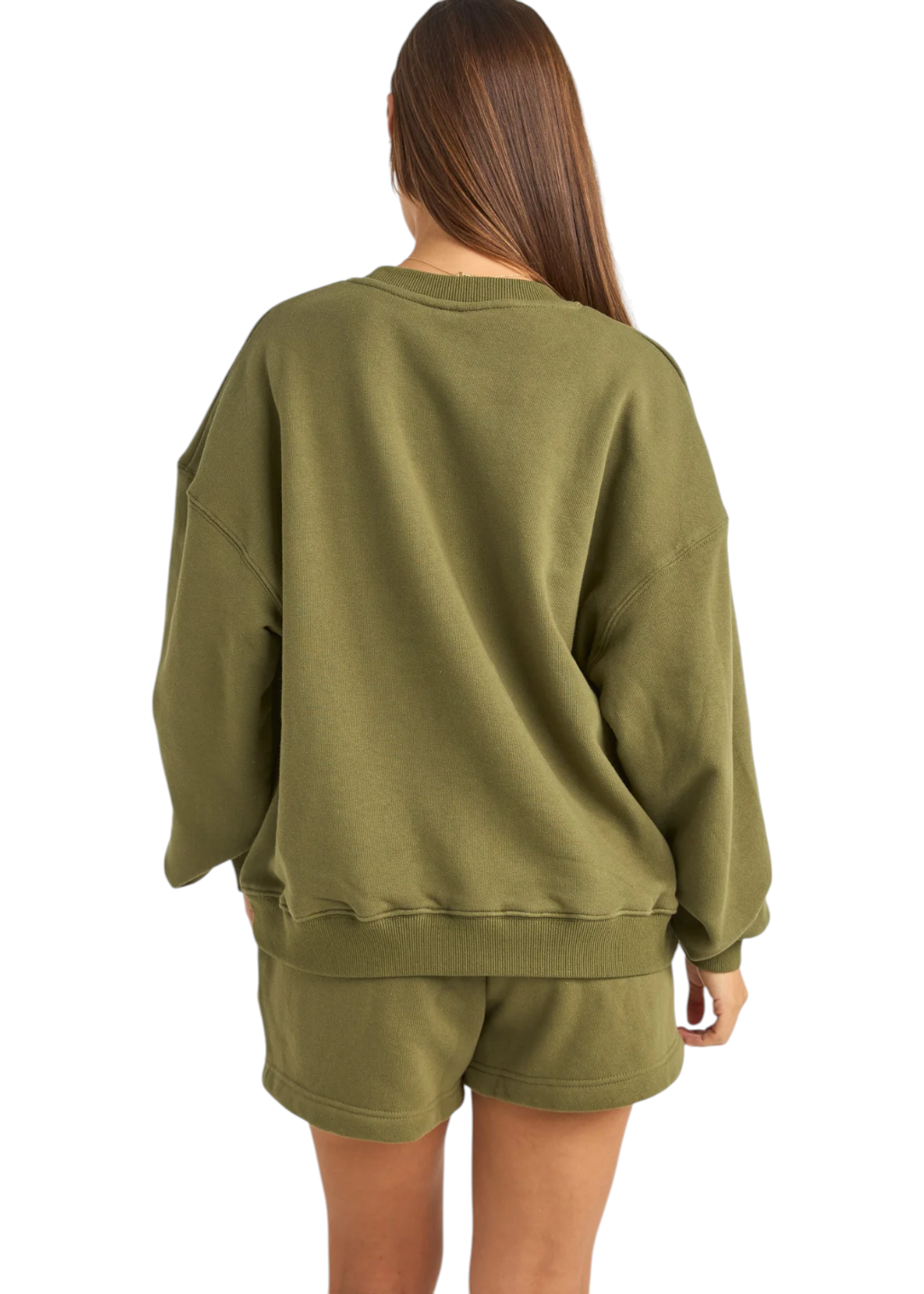 Rhythm - College Crew Neck Fleece - Olive