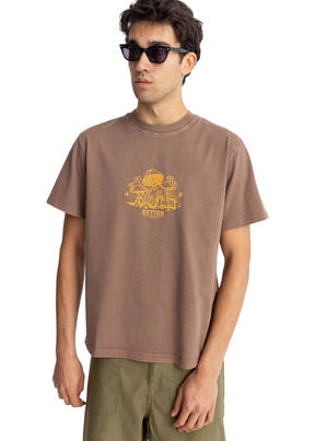 Rhythm - Fanclub Vintage S/S T-Shirt - Brown