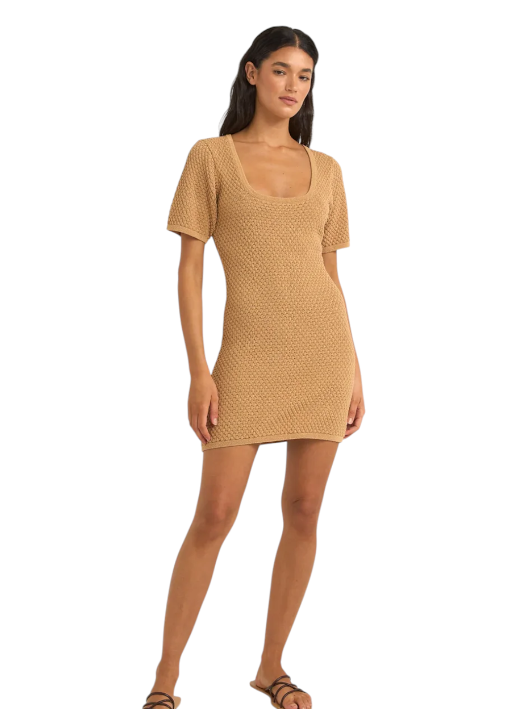 Rhythm - Joni Knit Mini Dress - Sand