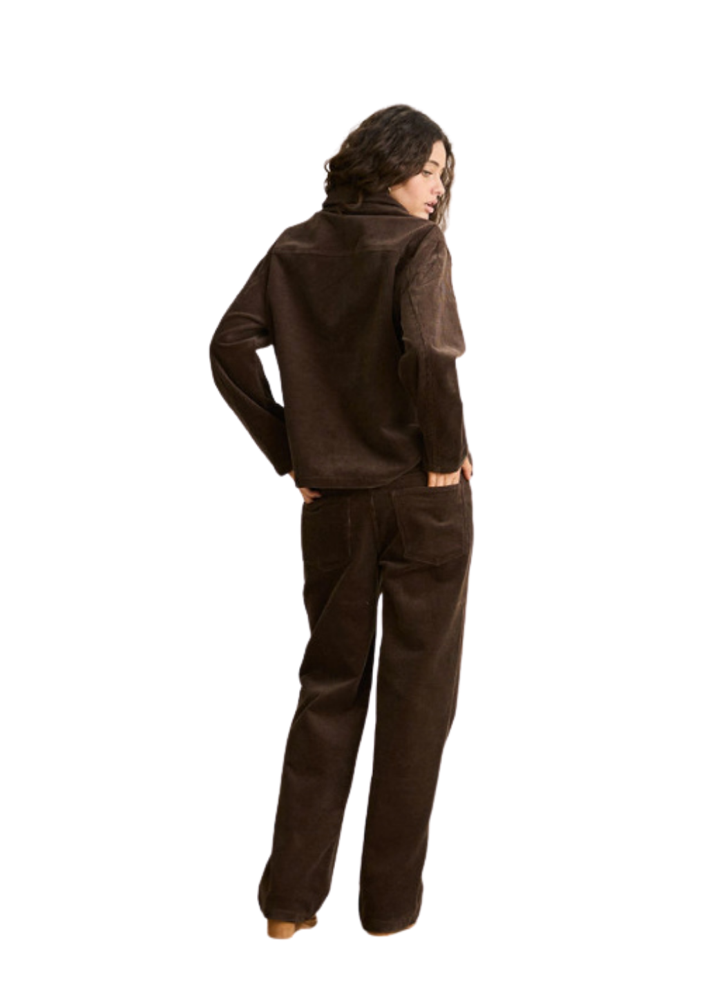 Rhythm - Luca Cord Shacket - Chocolate