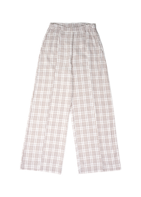 Rhythm - Rumi Check Wide Leg Pant - Natural