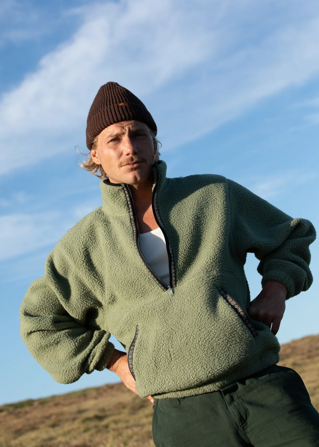 Rhythm - Sherpa Pullover - Sage