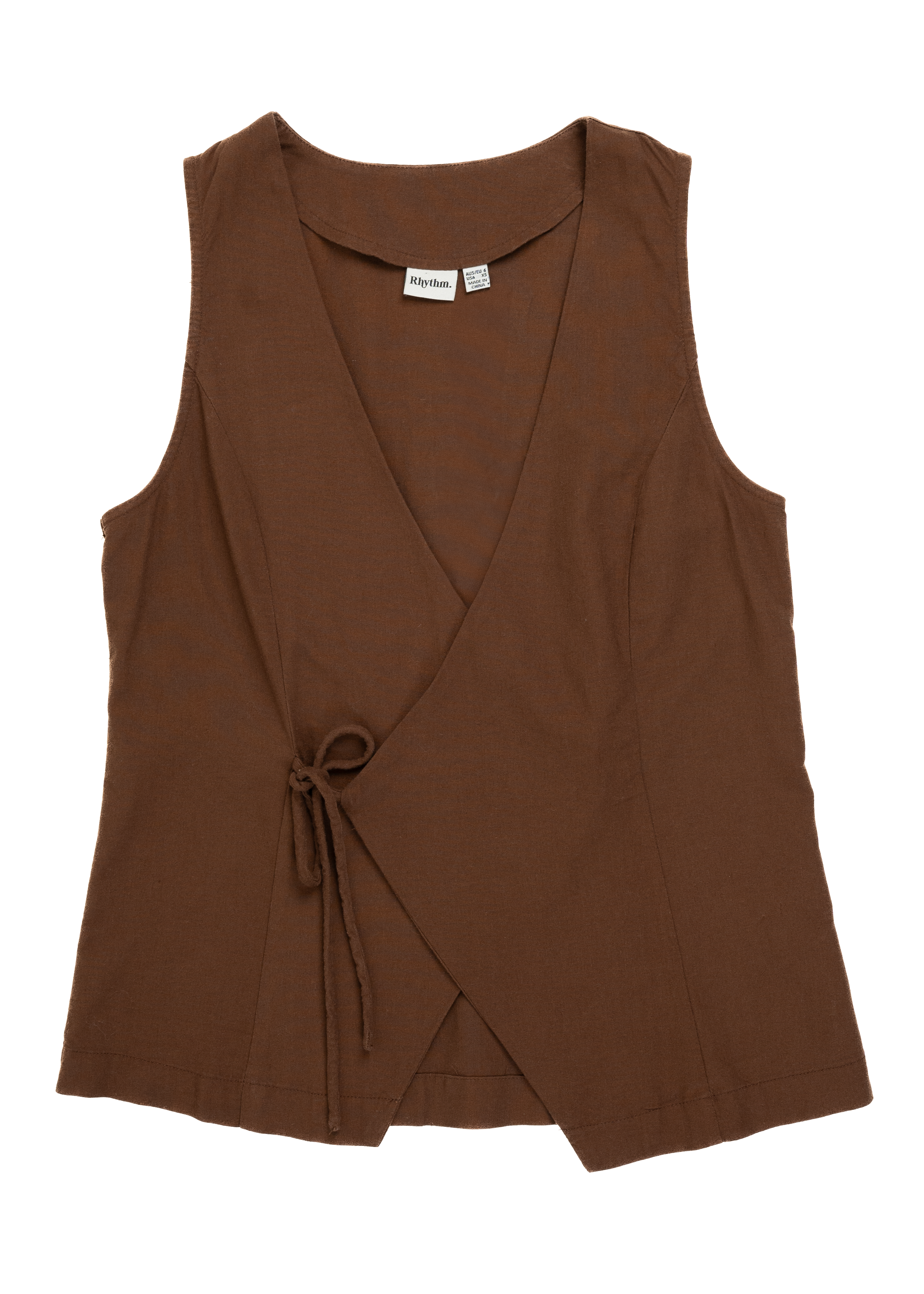 Rhythm - Venice Wrap Vest - Chocolate