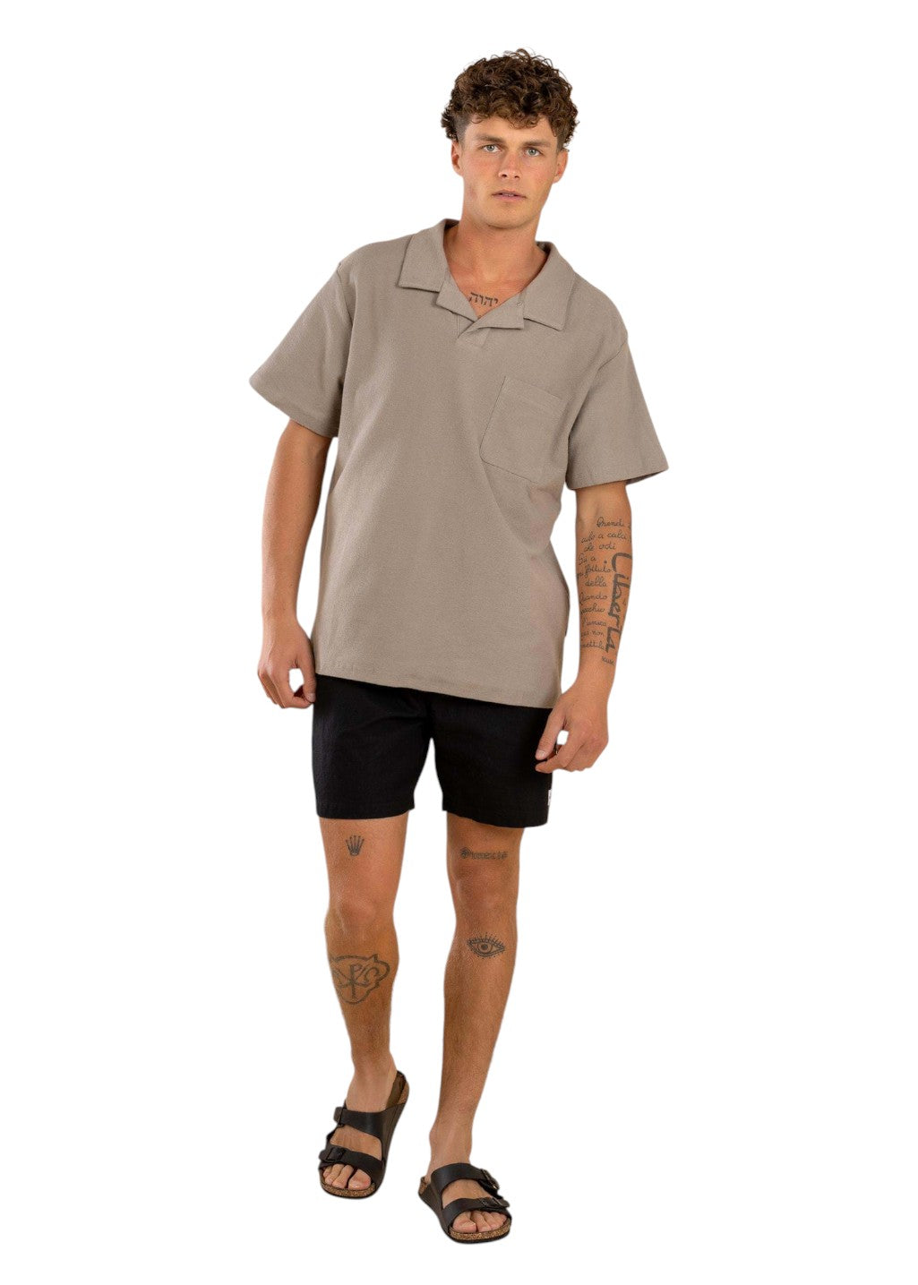 Rhythm - Vintage Terry Polo - Stone