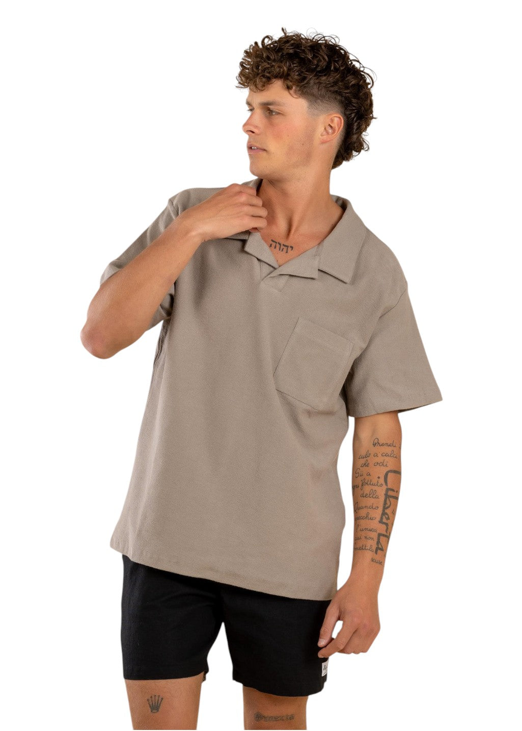 Rhythm - Vintage Terry Polo - Stone