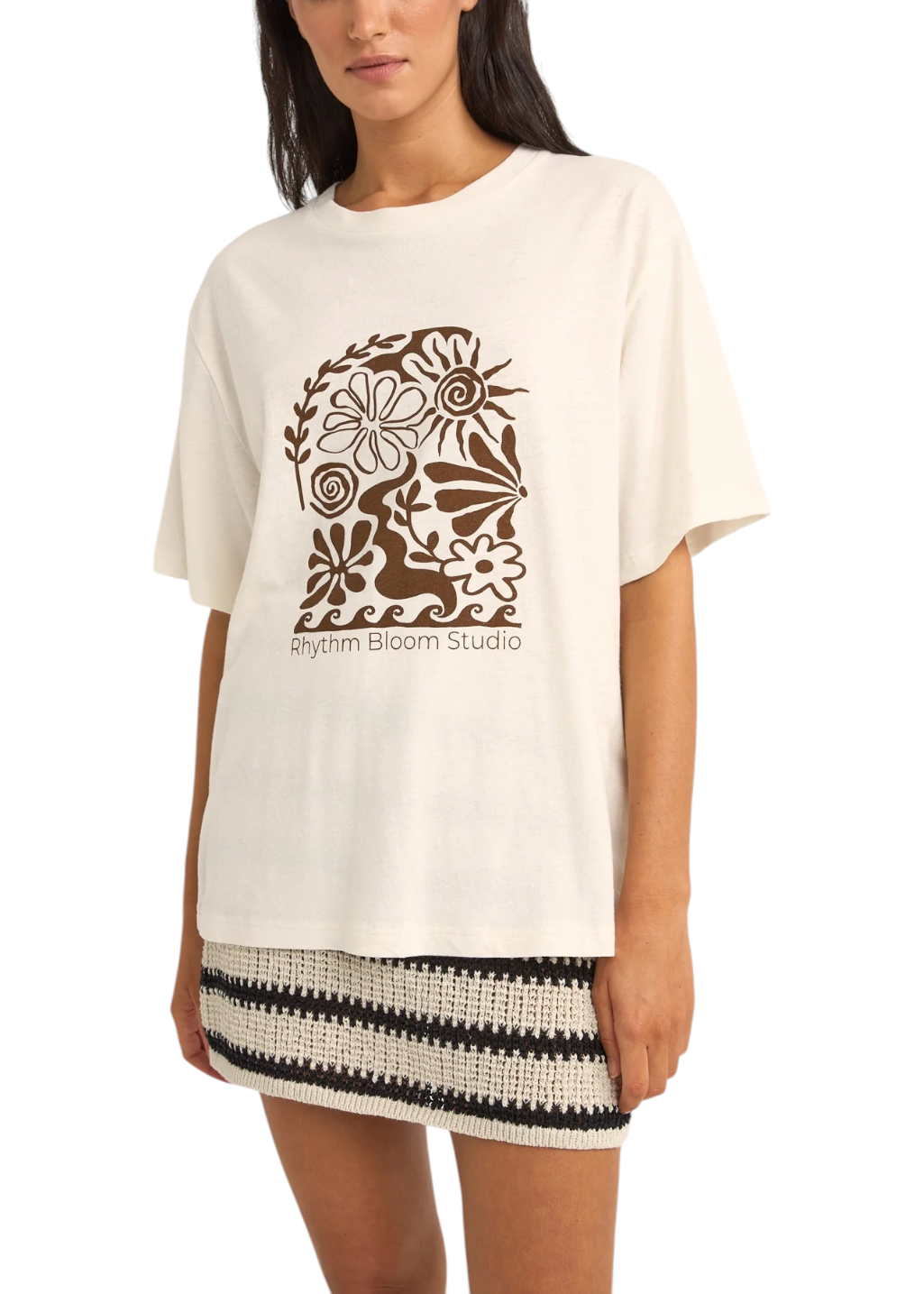 Rhythm - Bloom Studio Oversized T-Shirt - Vintage White