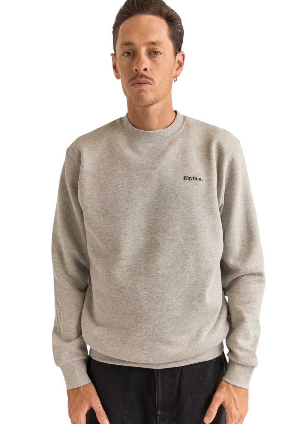 Rhythm - Brand Fleece Crew - Grey Heather
