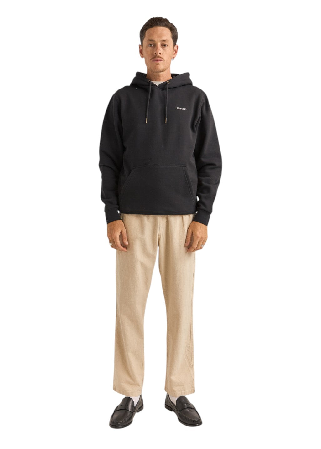 Rhythm - Brand Fleece Hood - Black