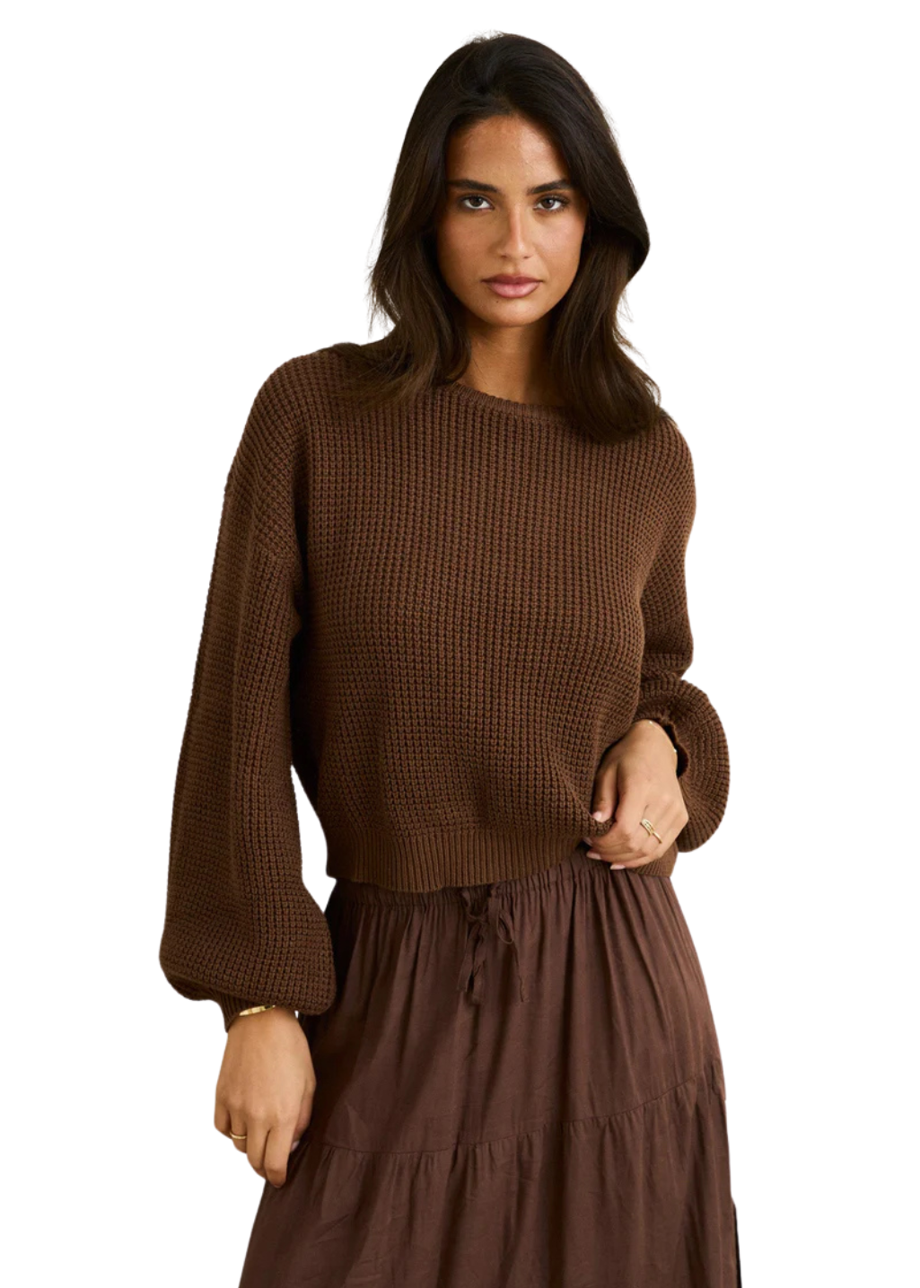 Rhythm - Classic Knit Jumper - Chocolate