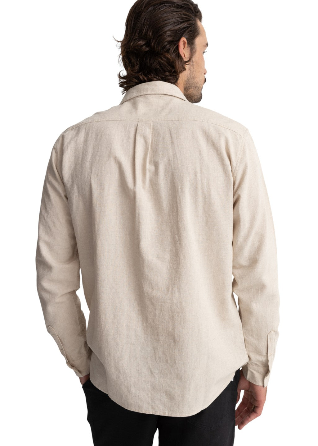 Rhythm - Classic Linen LS Shirt - Sand